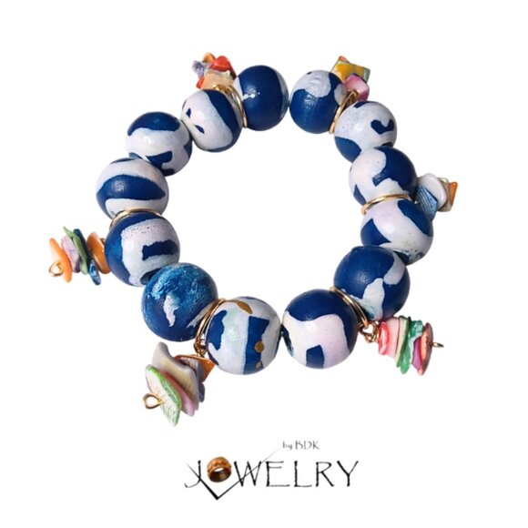 Artistic Chunky Bead Bracelets – Vibrant, Bold, and Unique - Picture 4 of 6